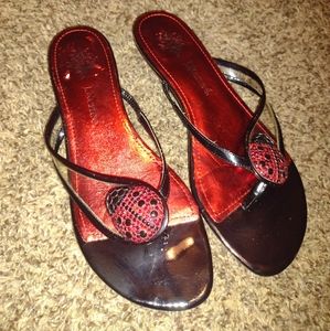 J.Renee' Lady bug bling sandals shoes